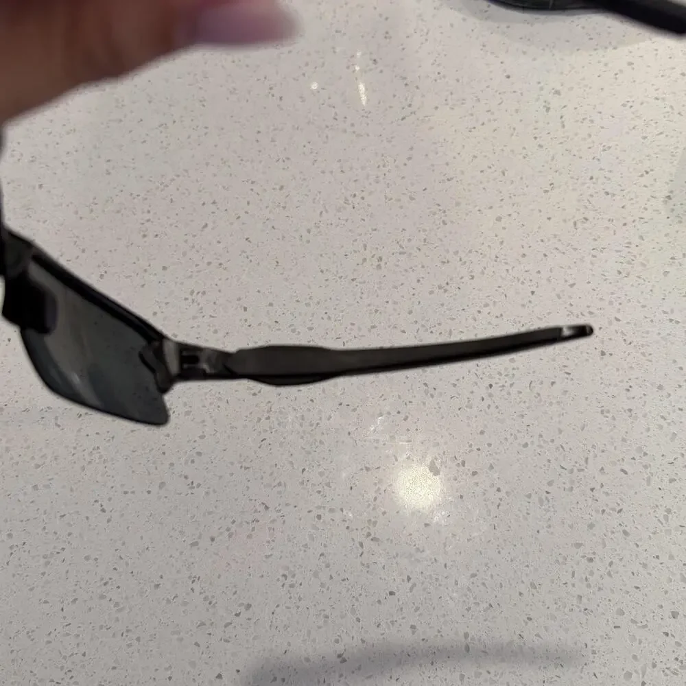 Oakley Flak 2.0 Sunglasses Mens Black Wrap Rimless Sport OO9188 Black Outdoor